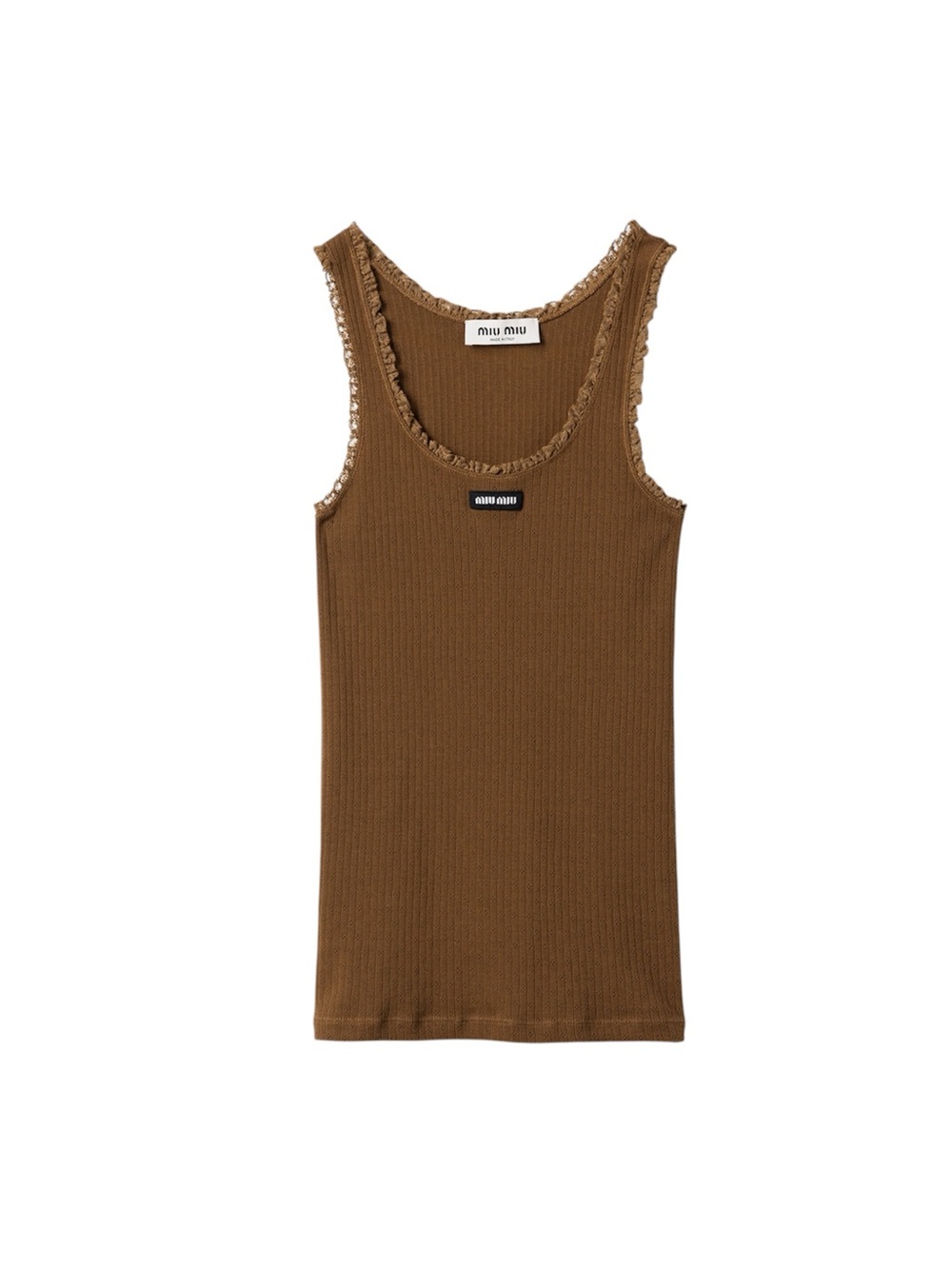 Miu Miu Garment-dyed cotton tank top It38